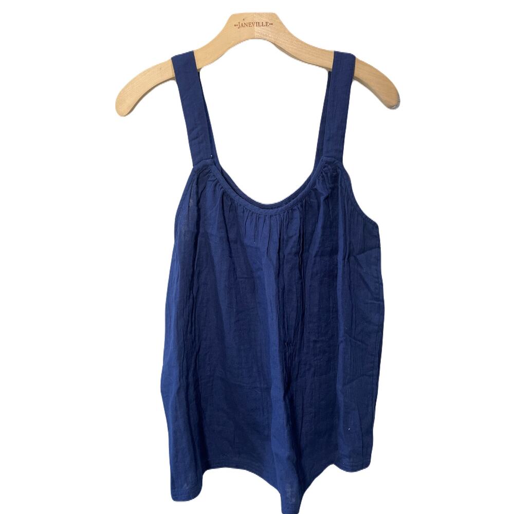 Pact Organic Cotton Flowy Gauzy Tank Navy Size L